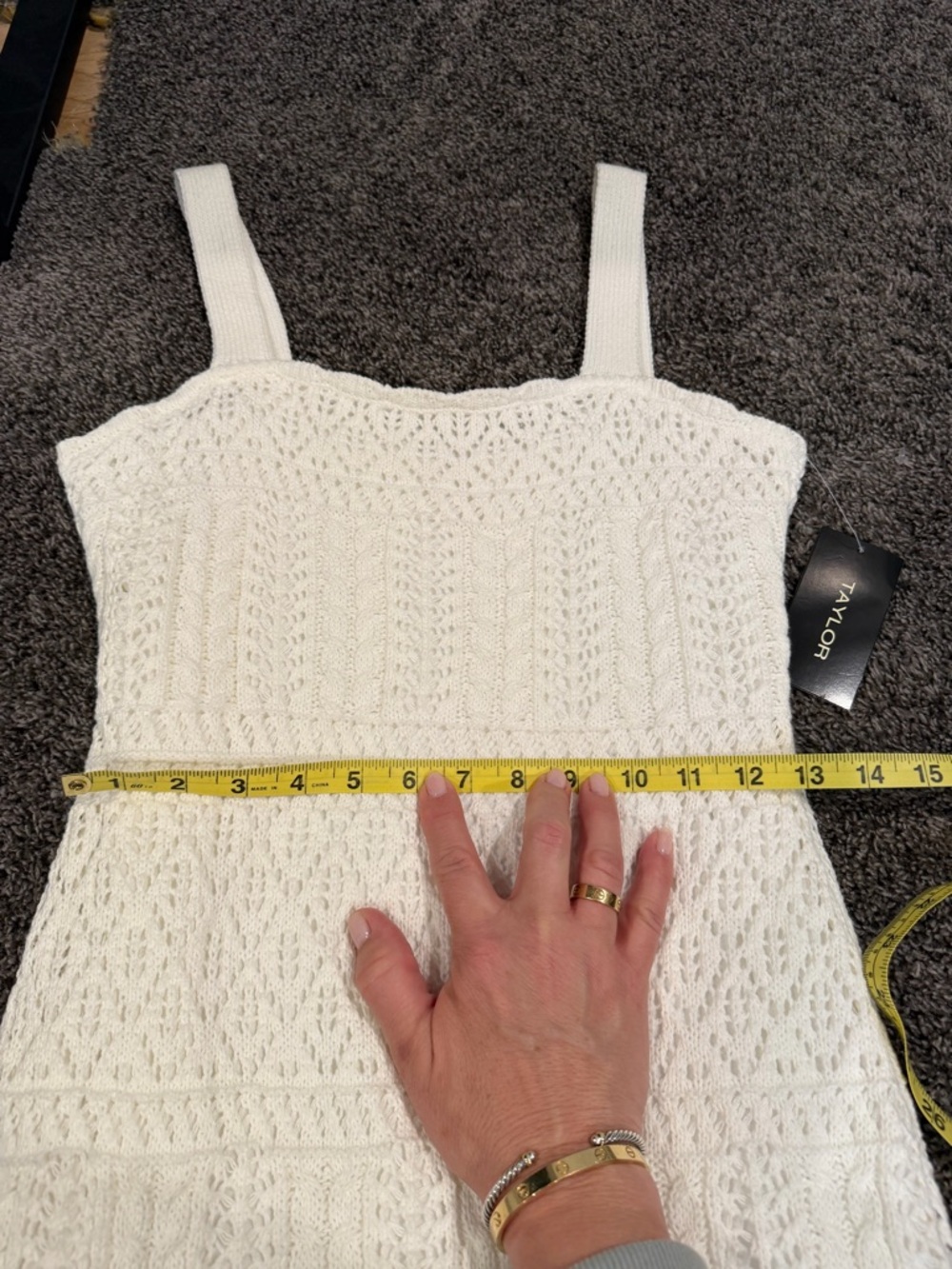 NWT TAYLOR crochet dress! Size S - Picture 7 of 8